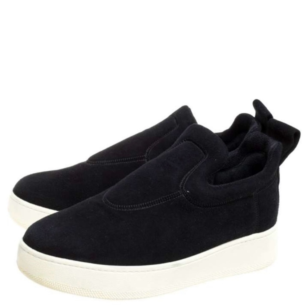 Celine Women’s Black Suede Platform Slip On Sneakers Size 38 EU